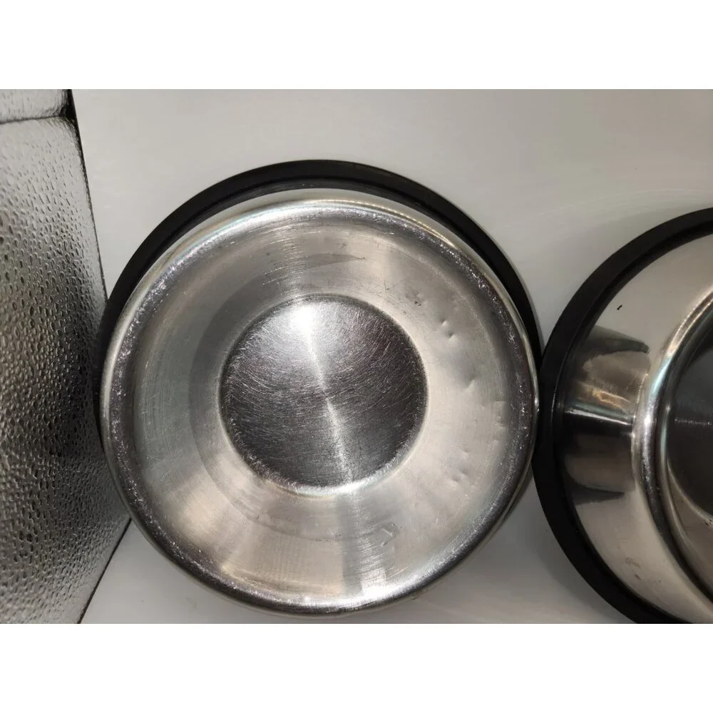 Top Paw Stainless Steel Medium Dog Dishes Wide-based, Non-skid